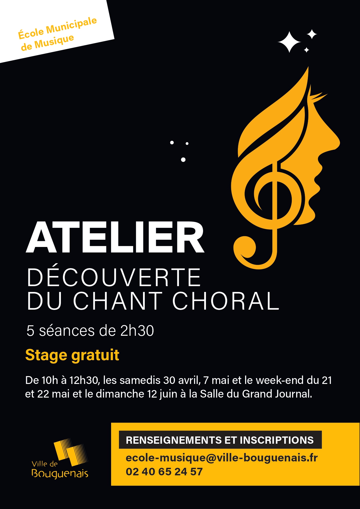 Atelier chant choral Ville de Bouguenais