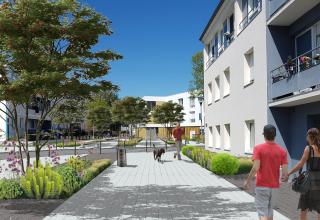visuel après l'aménagement du bourg